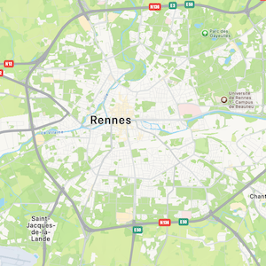 map of Rennes city