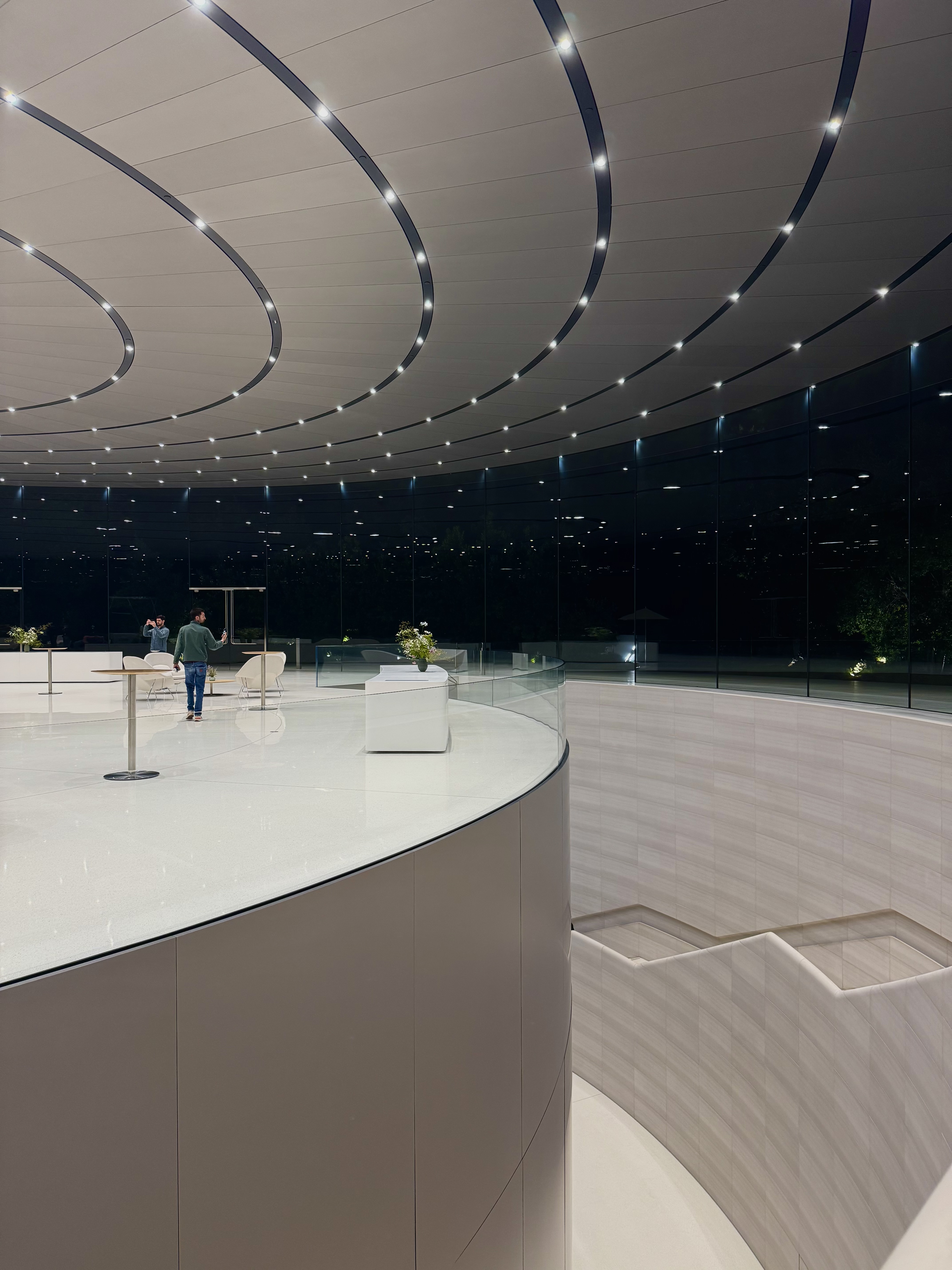 Steve Jobs Theater from the inside, by night