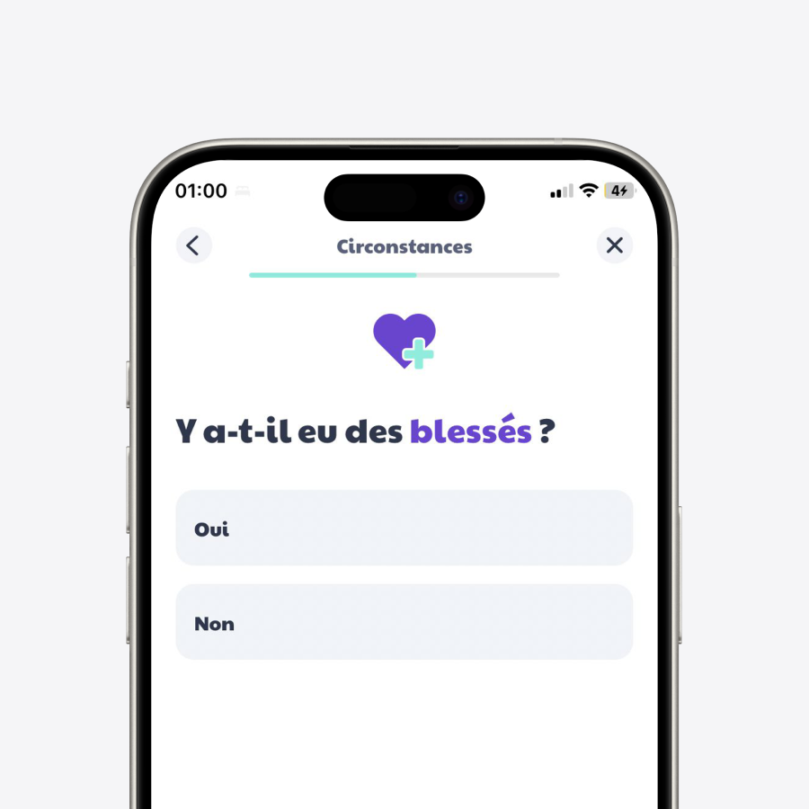 SwiftUI views showing an injured person selection view