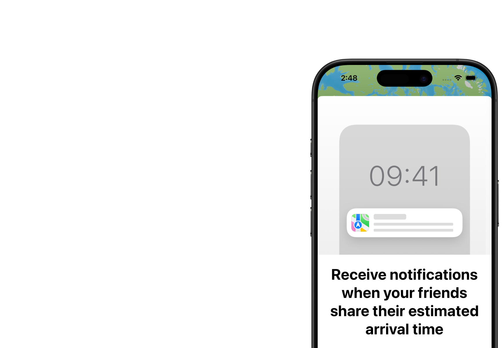 Mockup of the Maps On Boarding View on an iPhone