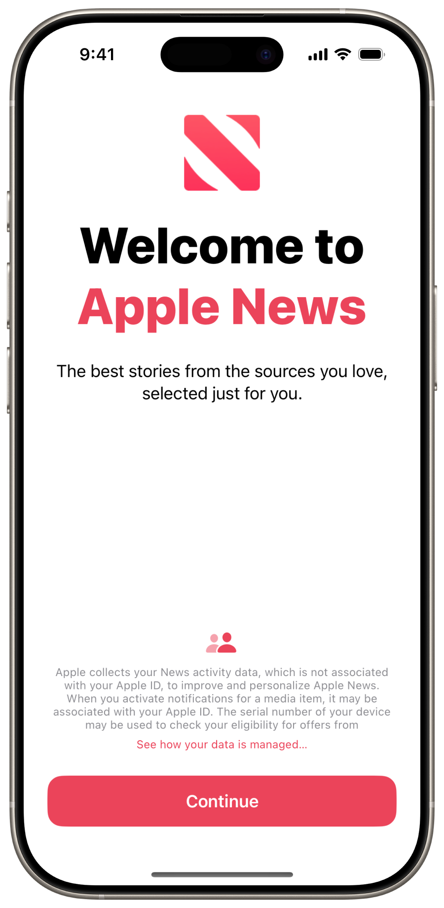 iOS News OnBoarding View