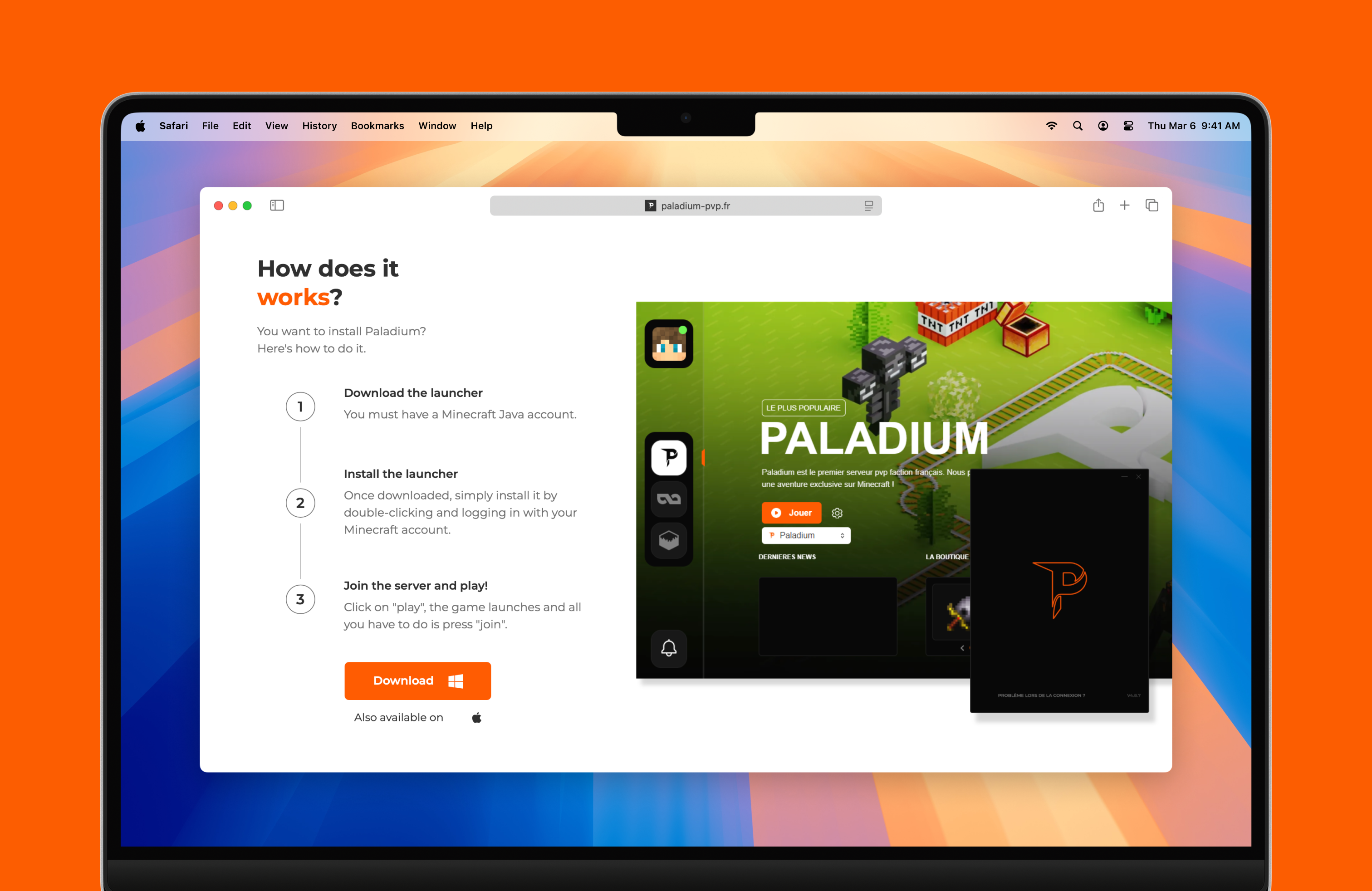 Download Section of Paladium Website